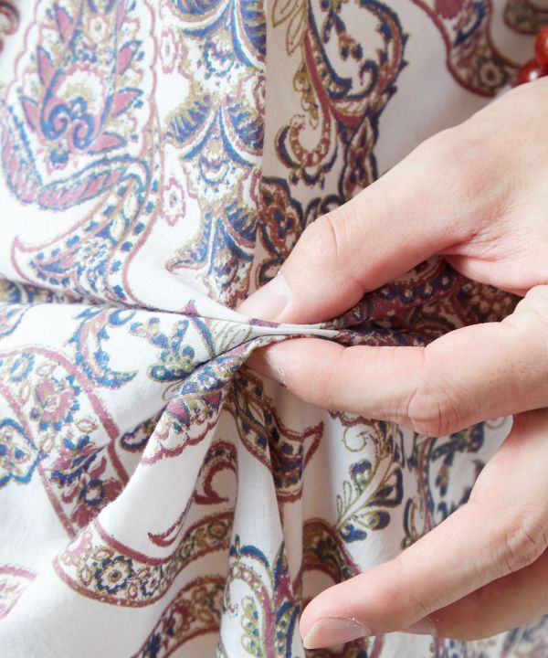 Paisley Cotton Cardigan by AMINA - Ametsuchi