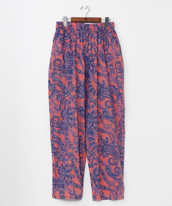 Paisley Tapered Cotton Pants by AMINA - Ametsuchi