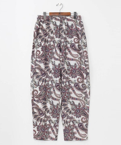Paisley Tapered Cotton Pants by AMINA - Ametsuchi