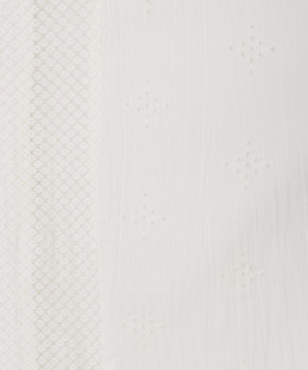 Lace Embroidered Open Collar Shirt by AMINA - Ametsuchi