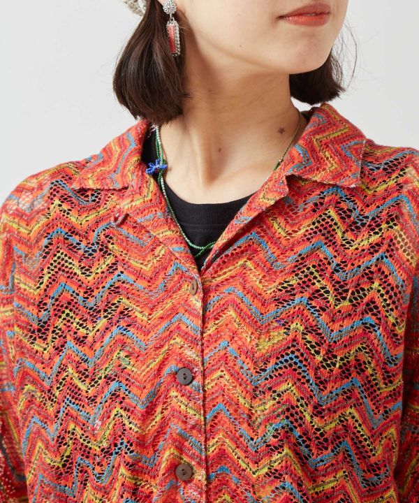 Chemise à lacets Paisley 2 en 1 par AMINA - Ametsuchi