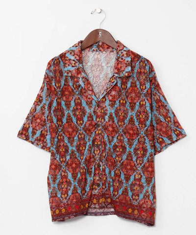 Chemise à lacets Paisley 2 en 1 par AMINA - Ametsuchi
