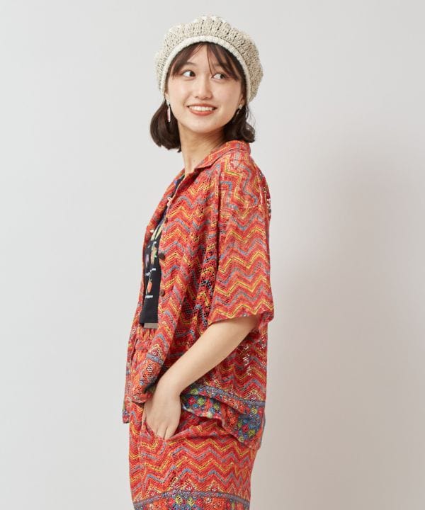 Chemise à lacets Paisley 2 en 1 par AMINA - Ametsuchi