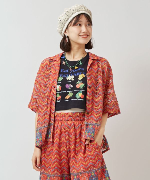 Chemise à lacets Paisley 2 en 1 par AMINA - Ametsuchi