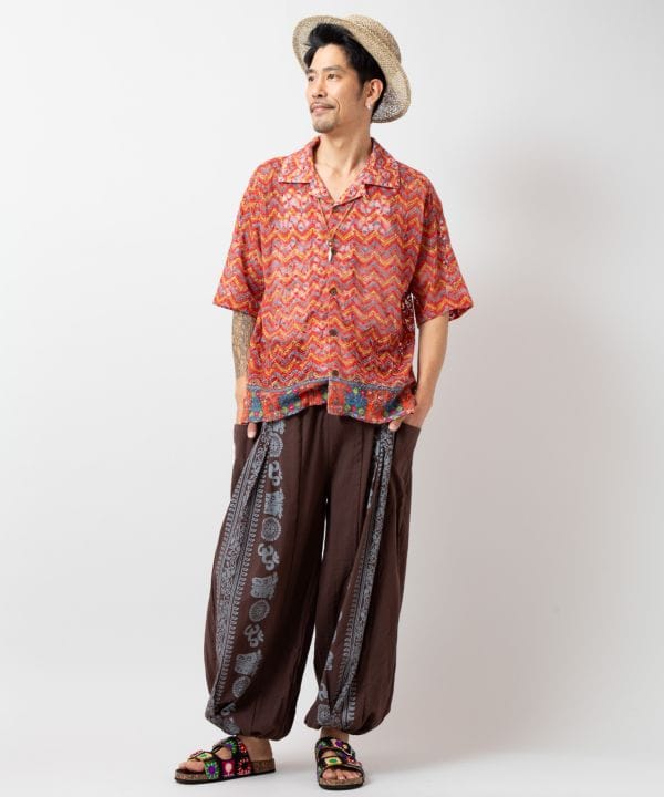 Paisley Lace Men Shirt by AMINA - Ametsuchi