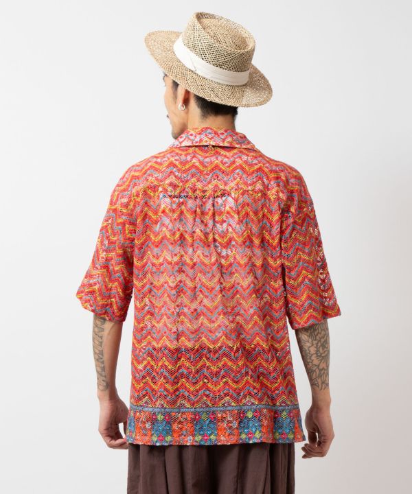 Paisley Lace Men Shirt by AMINA - Ametsuchi