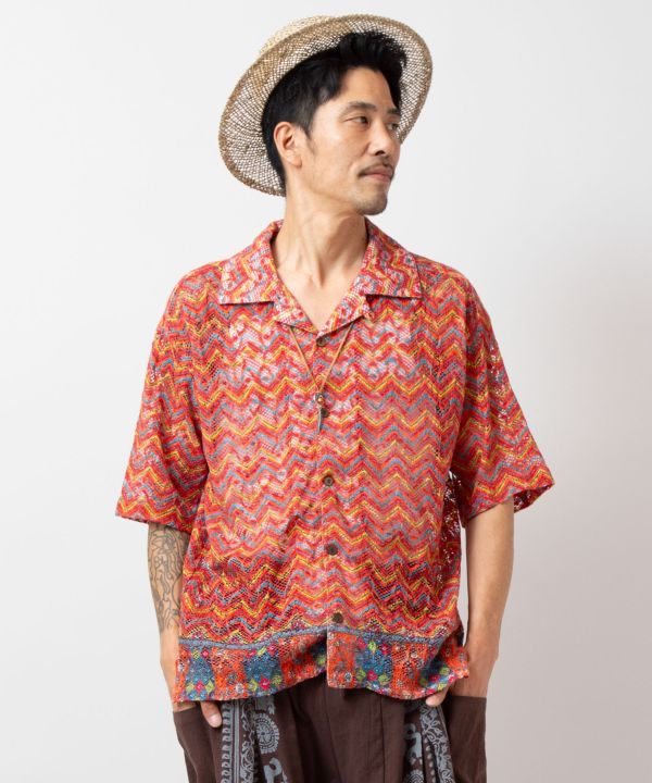 Paisley Lace Men Shirt by AMINA - Ametsuchi