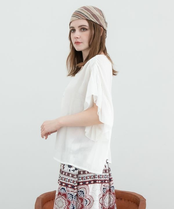 Rayon Crepe Side Gusset Top by AMINA - Ametsuchi