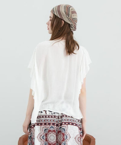 Rayon Crepe Side Gusset Top by AMINA - Ametsuchi