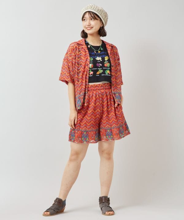佩斯利蕾丝短裤 AMINA - Ametsuchi