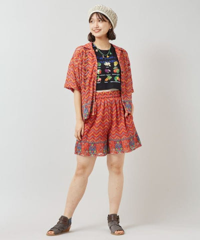 佩斯利蕾丝短裤 AMINA - Ametsuchi