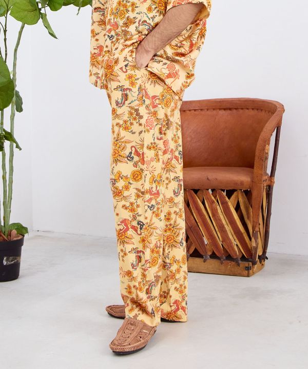 Songkran Calavera Relax Pants by AMINA - Ametsuchi