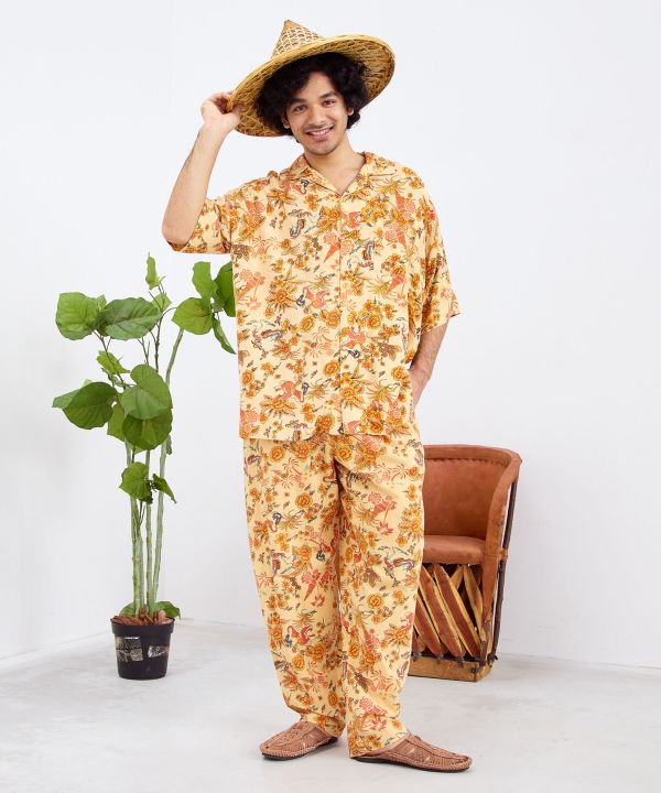 Songkran Calavera Relax Pants by AMINA - Ametsuchi