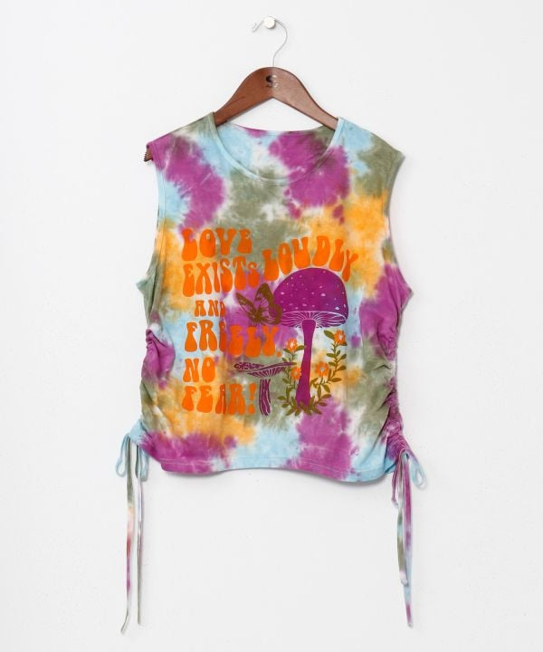 Vintage Like Tie Dye Tank Tops by AMINA - Ametsuchi