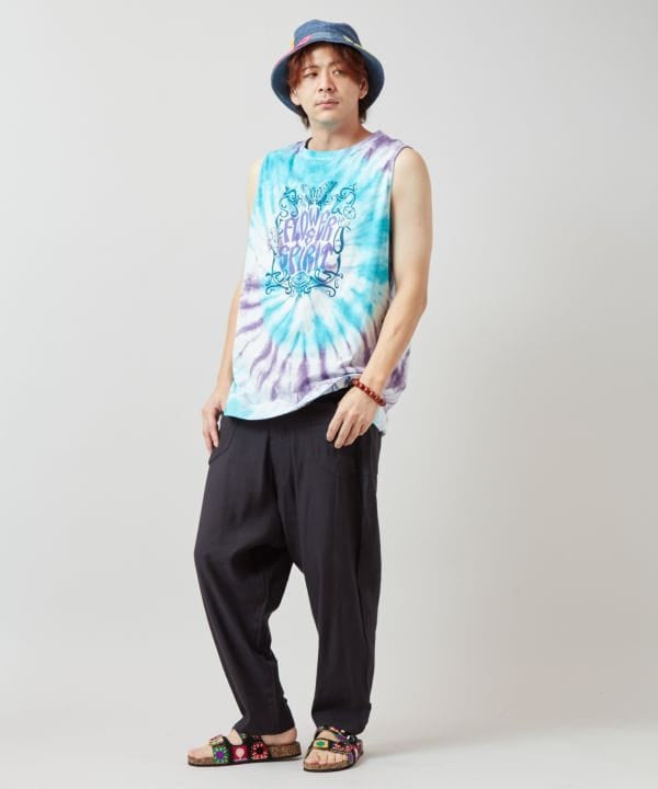 Vintage Like Tie Dye Men's Tank Tops by AMINA - Ametsuchi