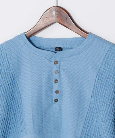 Indigo Patchwork Top Tops by AMINA - Ametsuchi