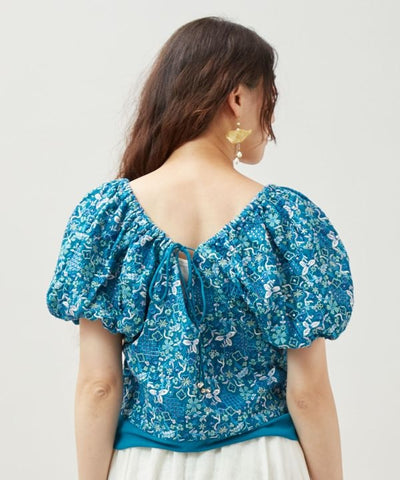 Embroidered Chiffon Top