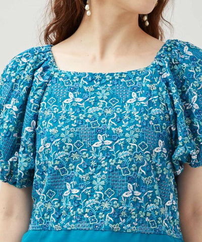 Embroidered Chiffon Top