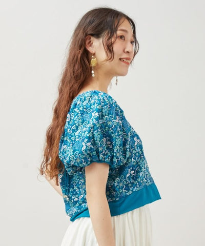 Embroidered Chiffon Top