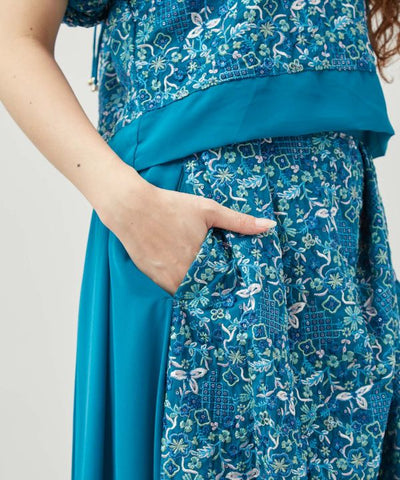 Lotus Drape Sequin Pants