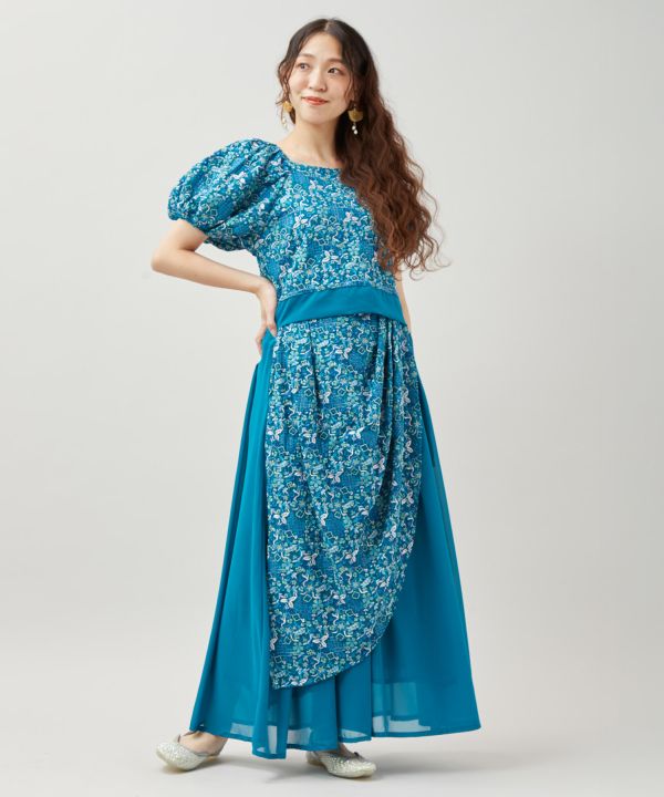 Lotus Drape Sequin Pants