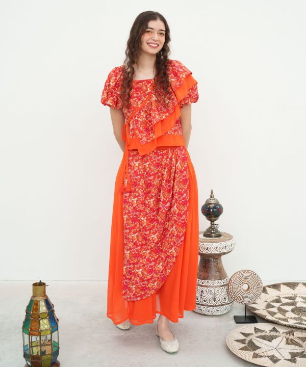 Lotus Drape Sequin Pants