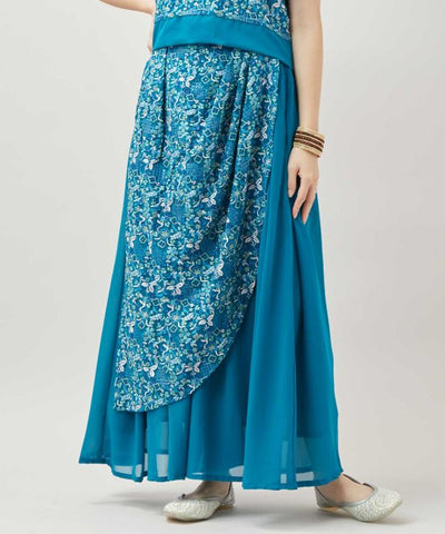 Lotus Drape Sequin Pants