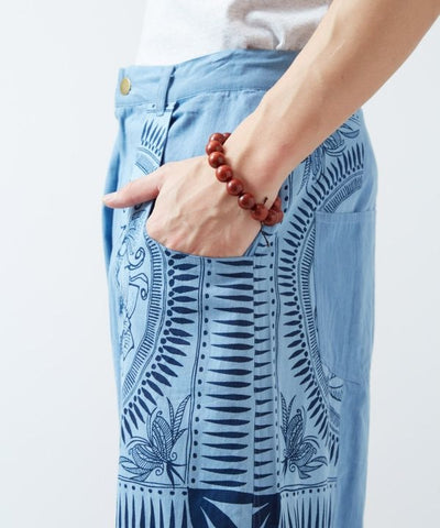 Indigo Color Wide Leg Pants Pants & Shorts by AMINA - Ametsuchi