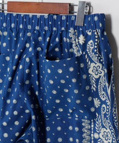 Celana Pendek Motif Blok Indigo oleh AMINA - Ametsuchi
