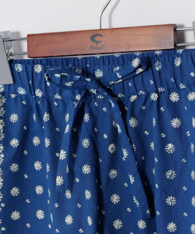 Celana Pendek Motif Blok Indigo oleh AMINA - Ametsuchi