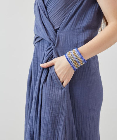 Double Gauze Sleeveless Dress by AMINA - Ametsuchi