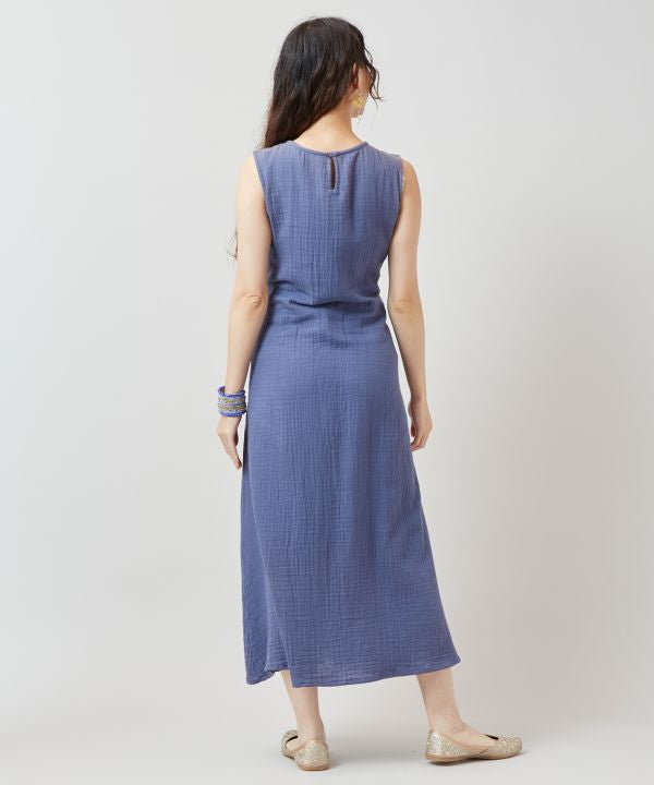 Double Gauze Sleeveless Dress by AMINA - Ametsuchi