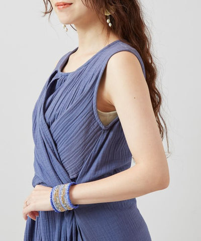 Double Gauze Sleeveless Dress by AMINA - Ametsuchi