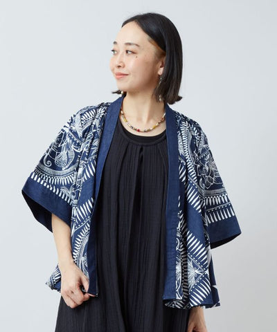 Indigo Color Bohemian Cardigan Cardigans & Outerwear by AMINA - Ametsuchi