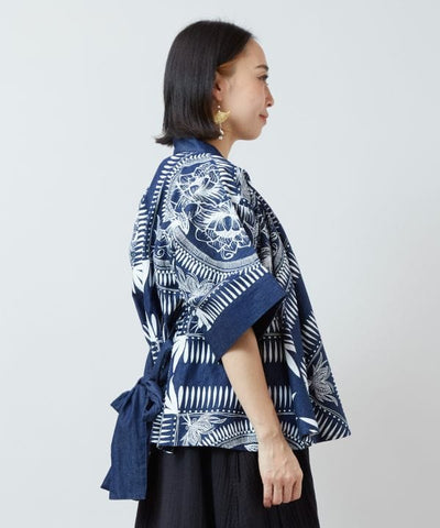 Indigo Color Bohemian Cardigan Cardigans & Outerwear by AMINA - Ametsuchi
