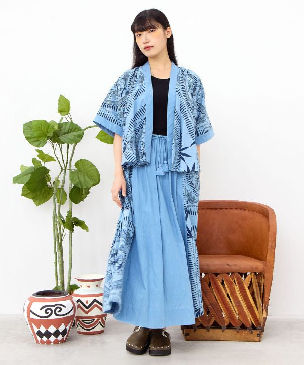 Indigo Color Bohemian Cardigan Cardigans & Outerwear by AMINA - Ametsuchi