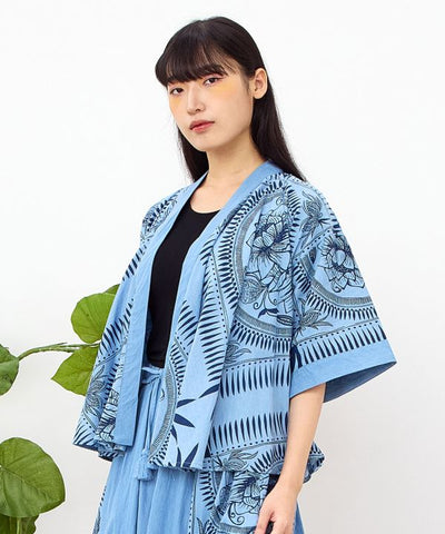 Indigo Color Bohemian Cardigan Cardigans & Outerwear by AMINA - Ametsuchi