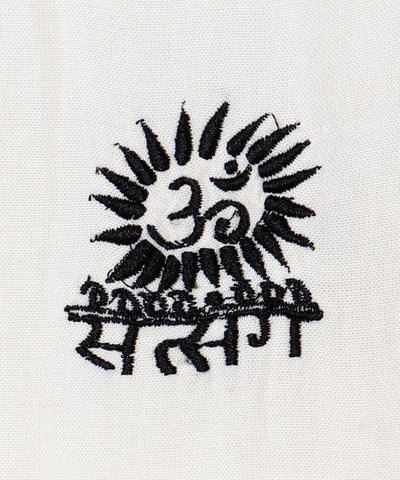 Linen Blend Embroidered Top Tops by AMINA - Ametsuchi