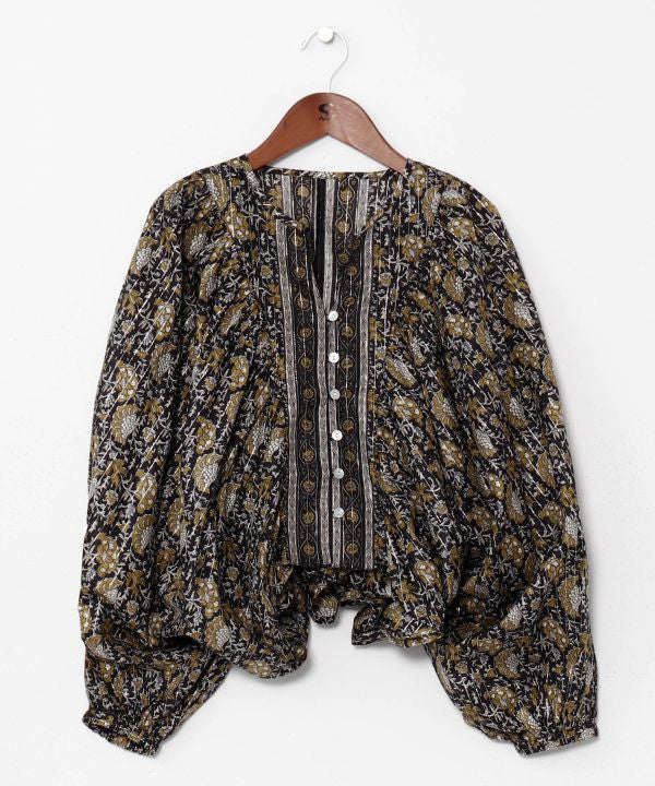 Indian Cotton Floral Crop Top