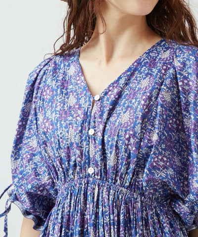 Indian Cotton Floral Dress Dresses by AMINA - Ametsuchi