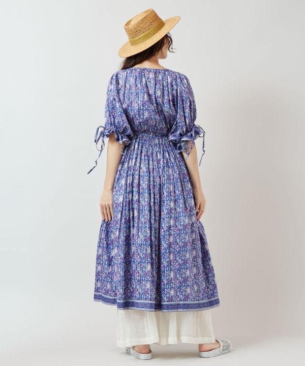 Indian Cotton Floral Dress Dresses by AMINA - Ametsuchi