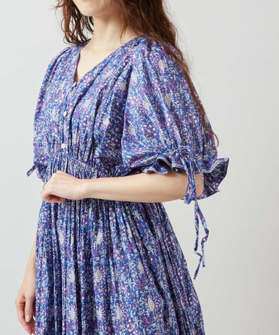 Indian Cotton Floral Dress Dresses by AMINA - Ametsuchi