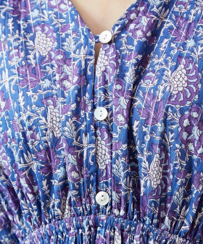 Indian Cotton Floral Dress Dresses by AMINA - Ametsuchi