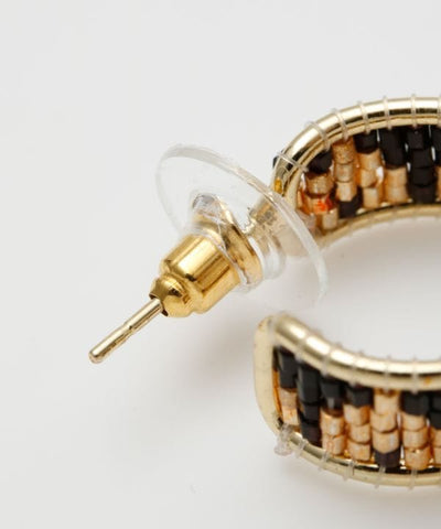 Beaded Hoop Earrings Earrings by AMINA - Ametsuchi