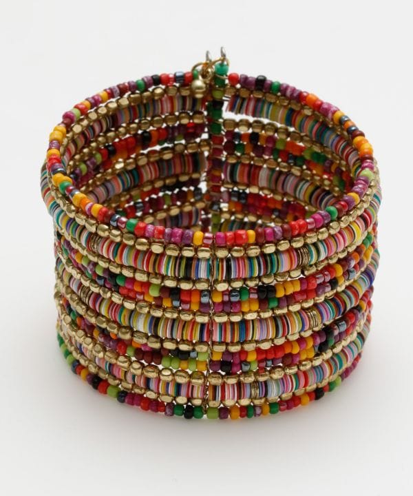 Colorful Beads Bangle Bangles & Bracelets by AMINA - Ametsuchi