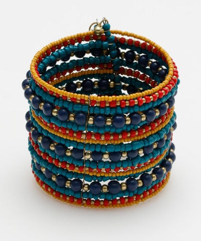 Colorful Beads Bangle Bangles & Bracelets by AMINA - Ametsuchi