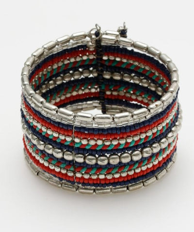 Colorful Beads Bangle Bangles & Bracelets by AMINA - Ametsuchi