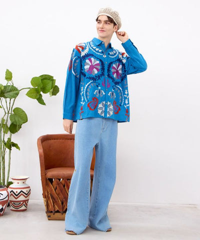 Statement Embroidery Bohemian Style Shirt