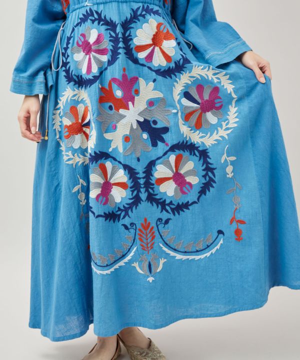 Statement Embroidery Bohemian Crossover Dress