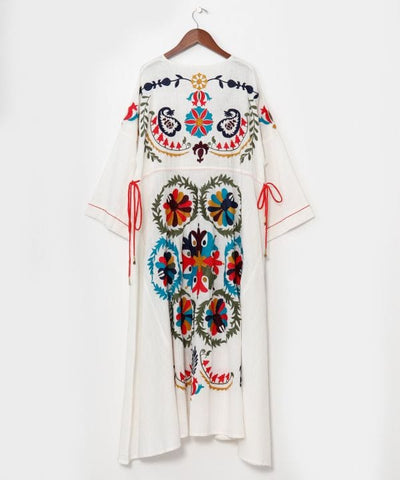 Statement Embroidery Bohemian Crossover Dress
